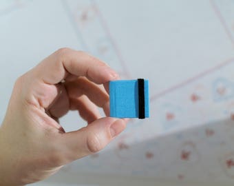 Hand-bound miniature sketchbook light blue (caribbean)