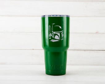 Yeti Cup, Star Wars Boba Fett Etched Yeti Mugs, Boba Fett Birthday Gift, Custom Yeti cups With Boba Fett Engraved, Boba Fett Gift For Him