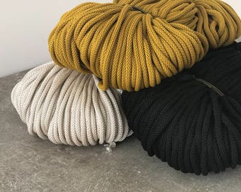 Macrame cord 6mm, bulk rope, weaving cord, crochet bag, diy craft, crochet cord, knitting rope, polyester rope, crochet rope, crochet yarn