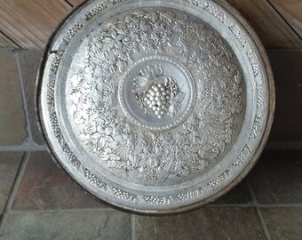Vintage Fruitcake Tin from Guildcraft NY Embossed Tin Decorative Tin