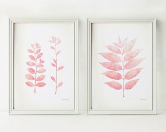 Pink prints Small art prints, Nursery Set, Pink nursery art, Girls room decoration, Girl nursery art 5 x 7 prints, Pink decoration DOWNLOAD