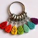 Stitch markers rainbow leaf beads - handmade - for crochet - ready to ship