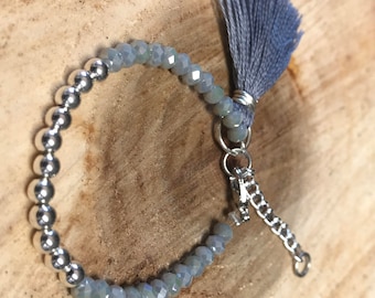 Beaded Bracelet with Tassel