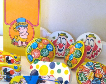 Vintage Tin Toy Noise Makers - 14 - Litho Party Toys - Retro Party Supply - Instant Collection