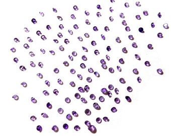 40% Sale -- Amethyst , 3 mm Size Approx , Cut Stone , Round Shape , 15 pcs.