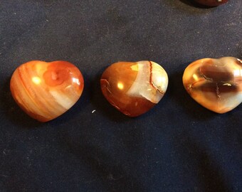 Carnilian pocket hearts