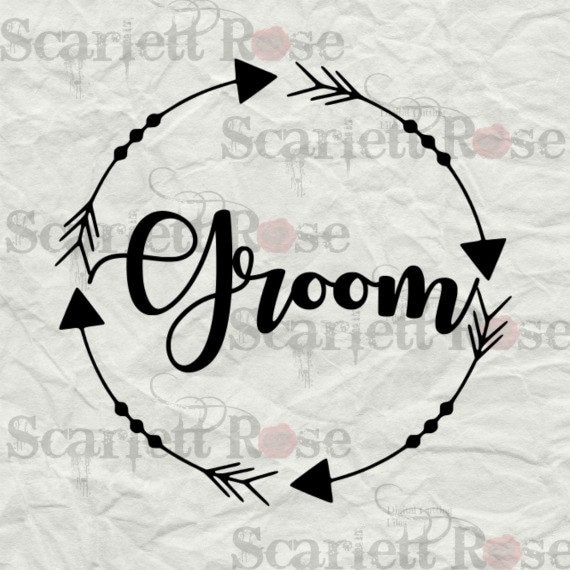 Groom Arrow Wreath SVG