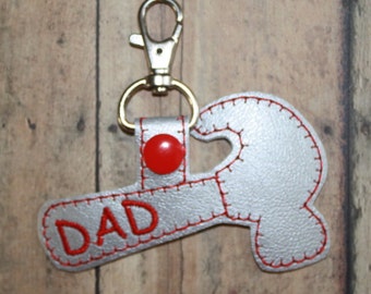 Dad Hammer Mini Bag Tag Keychain Embroidery Machine Design for the 4x4 hoopSale Price Today Only!!!