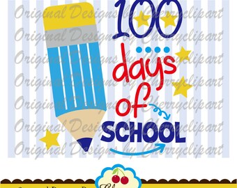 SVG DXF 100 days of School ,Back to School Silhouette & Cricut Cut Design for boys SCH15