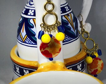 Sicilian inspired chandelier earrings
