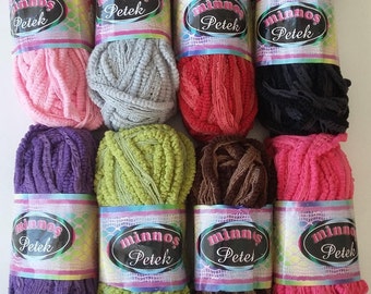 SALE Ruffle yarns, fluffy scarf college team scarf yarn, sashay yarn, Ruffling Flamenco lace ribbon yarn, knit crochet Rumba Salsa yarn