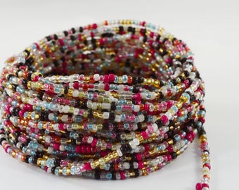 African Waist Beads, Waist Beads, mixed color African Waist Beads No2