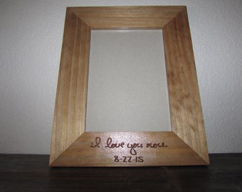 Your Handwriting Laser Engraved, 5x7 Frame, Personalized Engraved Frame, Custom 5x7, Wedding Frame