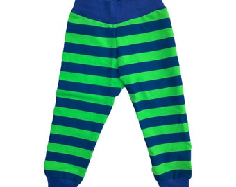 Seattle Seahawks Stripe Jogger Pants Sizes 0-3 3-6 6-9 9-12 12-18 18-24 2T 3T 4T 5T 6 ~Two Chicks~