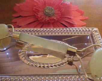 Cool as Cucumber! Asian Jade Facial Massage Roller 2 Size or Gua Sha Blade Tool Soothing, Rejuvenates DIY facial