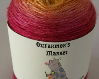 Silky Merino Lace Cuties - 50gm gradient dyed laceweight silk/wool blend yarn. Sunburnt Country