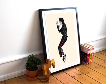 Michael Jackson INSPIRED Poster / music legend / Art Print / Art Poster Print / Wall Art / Home Decor / Music Poster / Minimalist
