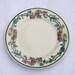 Vintage Shenango China plate, 5 1/2" butter, bread dish, old Shenango logo, red floral wreath, ivory plate, vine pattern