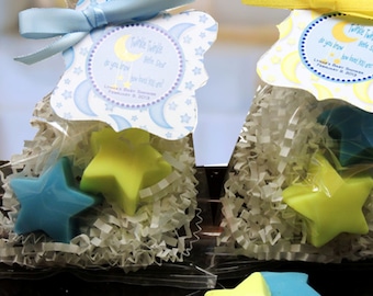 Set of 10 Twinkle Little Star Soap Favors Baby Shower 1st Birthday Sip and See Party Favors