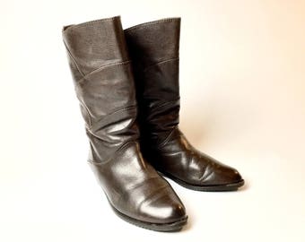Leather boot 80s, vintage boots