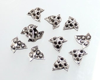 12pcs--Vintage Leaves, Antique Silver, 9mm (B41-11)