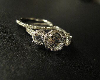 Classic Designer Inspired Bridal Matched Set, Made to Order