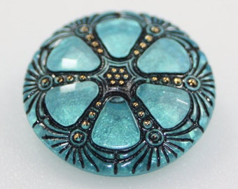 Czech Glass Button, Large, 27mm