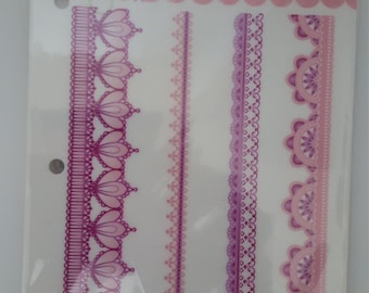 Just Rite Cling lLace Border stamps
