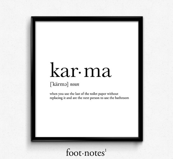 karma definition college dorm girl dictionary art
