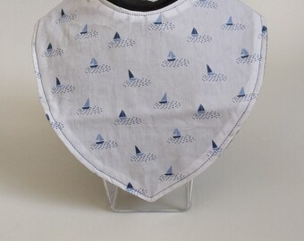 Reversible bandana bib in cotton and Microfiber