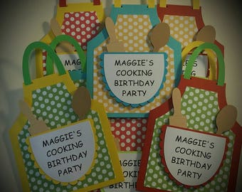 Cooking Party Invitations - Baking Party Invitations - Birthday Party Invitations Set of 8