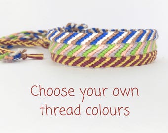 Custom Anklet - Narrow Ankle Bracelet - Friendship Anklet - Choose your own colour - Simple Thin Woven Custom Color Braided Knot Ankle Band
