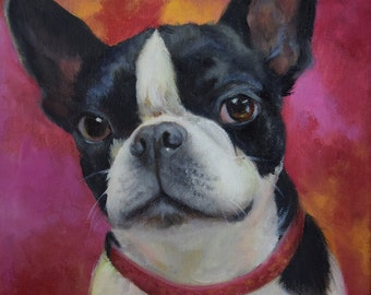 Pet Portrait Custom Oil Painting, Your Pet, Original Canvas Painting by Cheri Wollenberg
