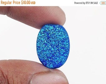 80% SALE Titanium Druzy Agate cabochon 17Ct. (18x14x5 mm) Oval Shape NS21438