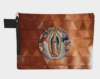 Our Lady of Guadalupe Zipper Carry-All bag - 4 sizes - catholic gift for her - religious bags - Virgin Mary bag - Pouch - Zipper pouches