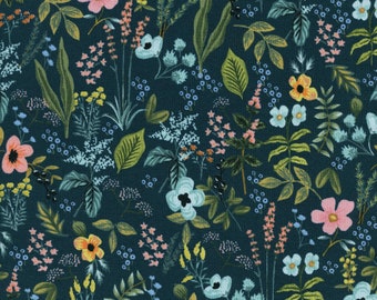 Herb Garden Navy - Amalfi - Anna Bond Rifle Paper Co - Cotton + Steel - 100% Quilters Cotton AB8044-002