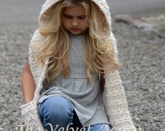 Crochet PATTERN-The Ulyne Unicorn Hooded Scarf (12/18 months, Toddler, Child, Teen, Adult sizes)
