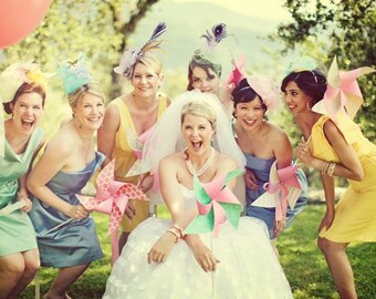 Pinwheel Wedding Party Set by Rule42 - custom designed for you
