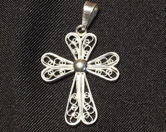 Silver Christian cross pendant