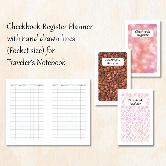 pocket tn 3 covers checkbook register planner with hand