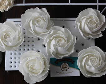 Handmade Edible Sugar English Modern Whimsical Rose Cake Toppers Decoration