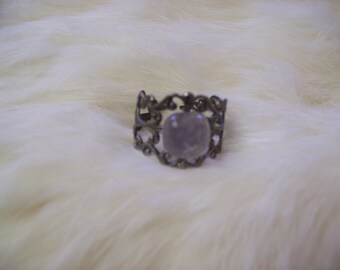 Rose Quartz Filigree Ring