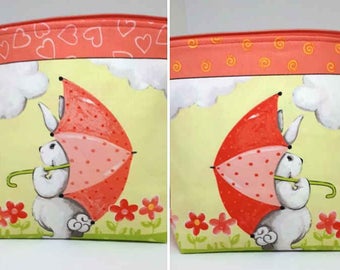 Bunnies and Carrots Project Bag, Travel size, Small