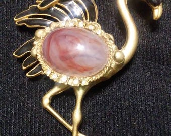 Vintage Jelly Belly Flamingo Brooch