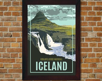 Iceland - Vintage Travel Poster