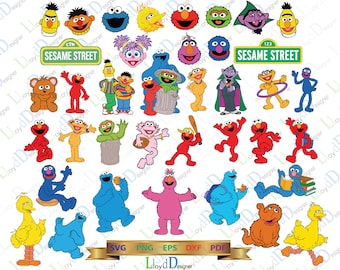 Sesame Street SVG Digital Sesame Street Birthday Party Decor Sesam Street sign clipart shirt Sesame Street dxf svg eps png file cameo cricut