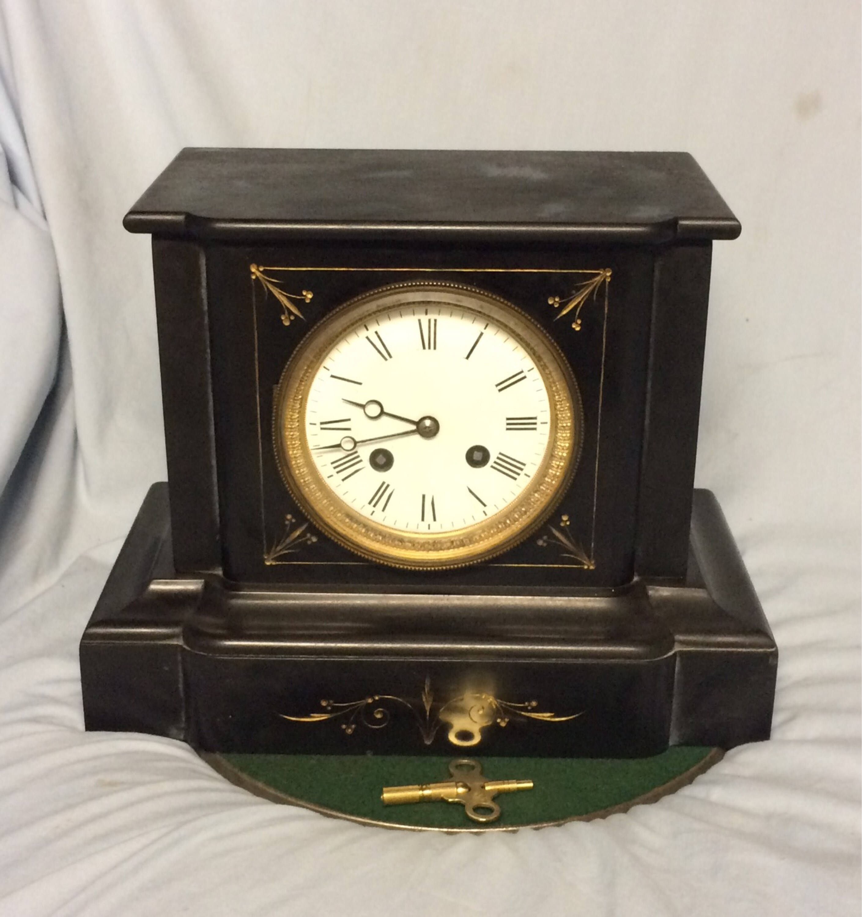 Antique Late 1800's Early 1900's JAPY FRERES & Co. Marble Key Wind