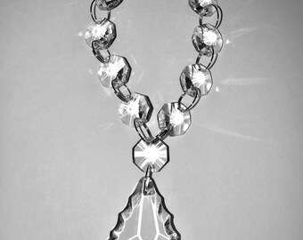 Crystal rear view mirror pendant