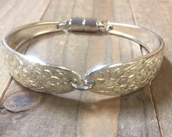 Narcissus Spoon Bracelet | Narcissus | Narcissus Bracelet| Narcissus silverware, silverware jewelry, silverware bracelet, vintage spoon