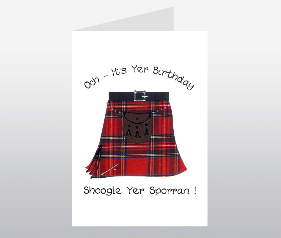 Schottische Geburtstag Karte Kilt Shoogle WWBI56